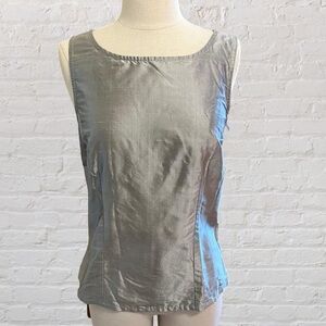 Fabindia Shimmering Gray Sleeveless Blouse